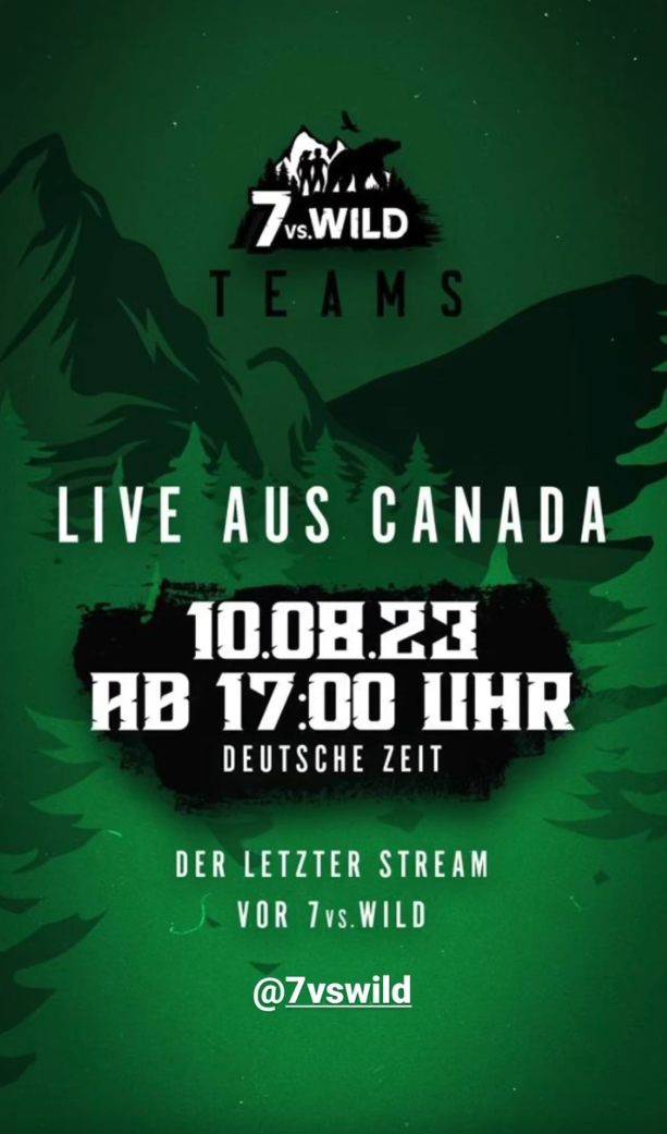 7 vs. Wild Staffel 3 Livestream aus Kanada heute um 17 Uhr!!! TheSevenWild.de Die Fanpage